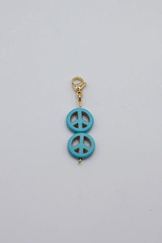 Blue Double Peace Charm