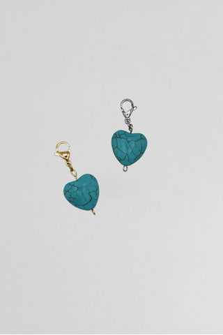 Turquoise Heart Charm