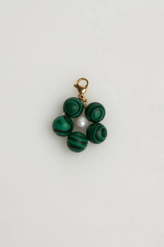 Malachite Flower Charm